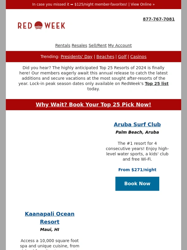 RedWeek - SPOTLIGHT: Our Top 25 Resorts of 2024