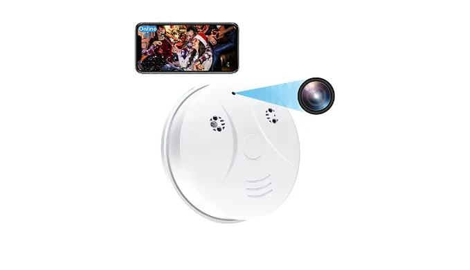 MINICATCHER Mini Spy Camera Smoke Detector Hidden Camera WiFi HD 1080P Wireless Small Nanny Cam for Home Surveillance Security Cameras Indoor/Outdoor Wireless