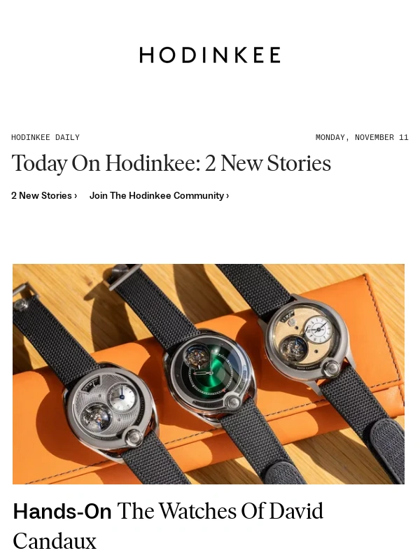 HODINKEE - Hodinkee Daily | 11/11/2024