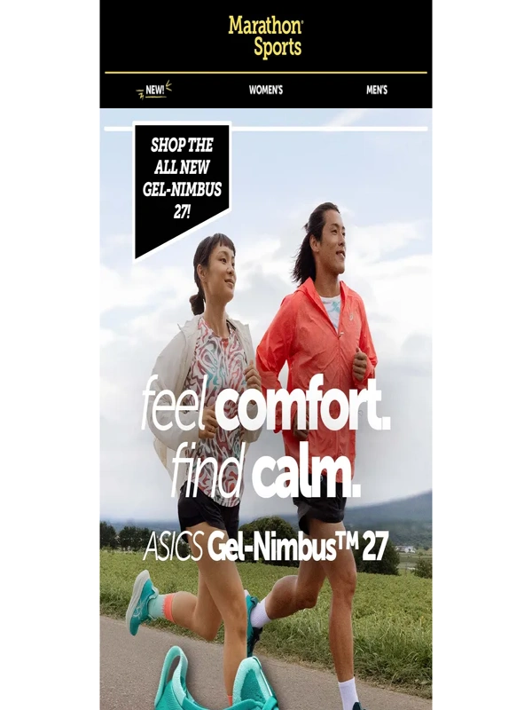 Marathon Sports - ? ASICS GEL-NIMBUS 27: Familiar Comfort,Fine-Tuned. ?