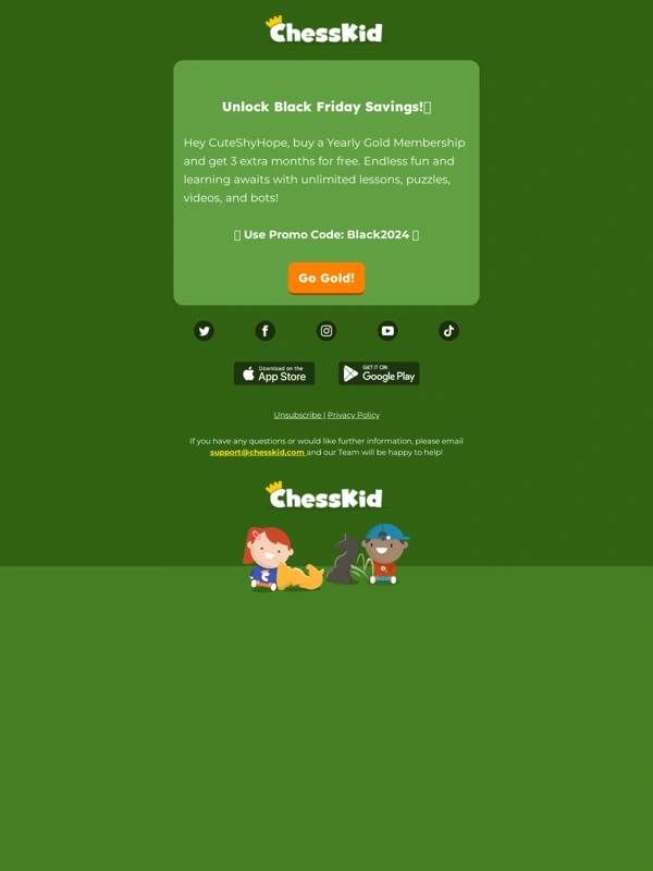ChessKid - ⚡ Black Friday Deal: Get 3 Months of Gold for Free!⚡