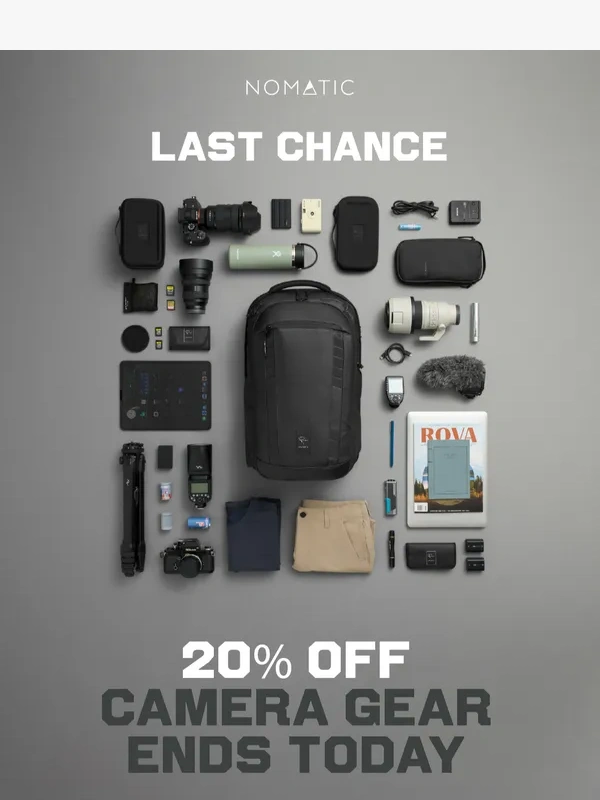 Nomatic - ? FINAL DAY—20% OFF CAMERA BAGS ?
