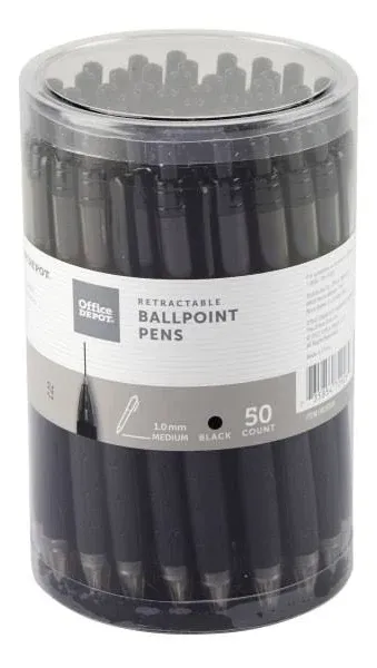 Office Depot Retractable Ballpoint Pens with Grips