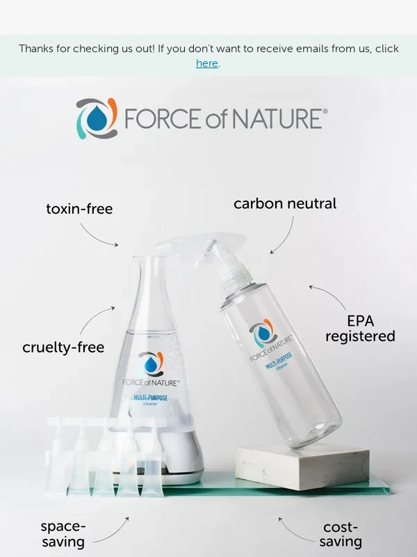 Force Of Nature - Sustainable cleaning that saves ?