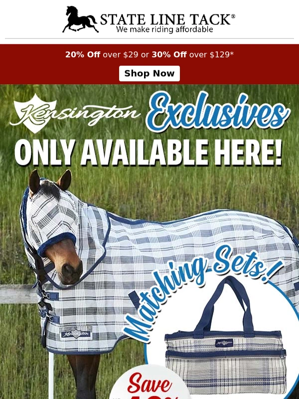State Line Tack - Save up to 40% Off Kensington Exclusives at State Line Tack!