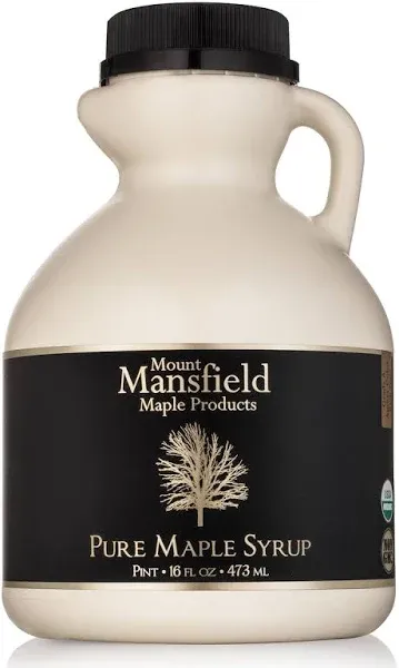 Mansfield Maple Certified Organic Pure Vermont Maple Syrup In Plastic Jug Grade A Golden Delicate