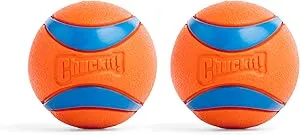 Chuckit! Ultra Ball Dog Toy, Medium Bouncy Fetch Balls Pack of 2