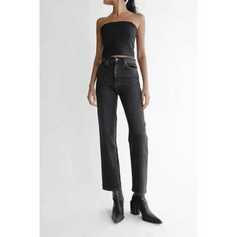 Oak + Fort OAK ESSENTIAL STRAIGHT LEG HIGH-RISE JEAN