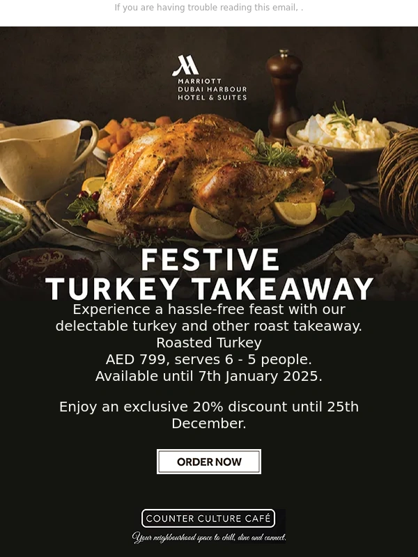 Marriott Bonvoy Hotels - Savor the season with the perfect Turkey Takeaway