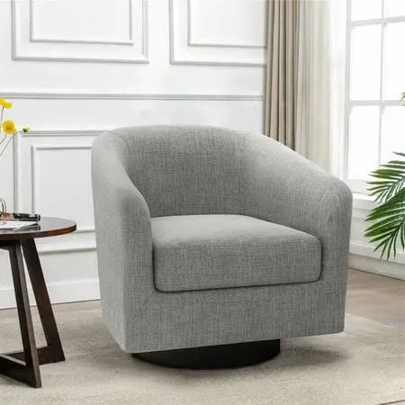 Uixe 360° Swivel Barrel Accent Chair Armchair for Living Room