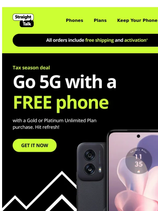 Straight Talk - Tax season is FREE phone season