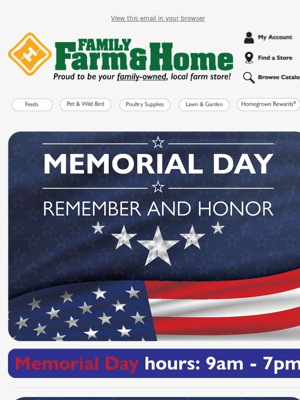 Family Farm and Home - Memorial Day - Remember and Honor??