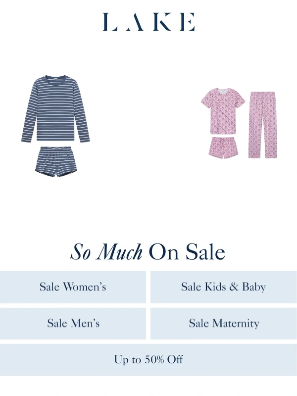 LAKE Pajamas - Ends tonight: Only sale of the season