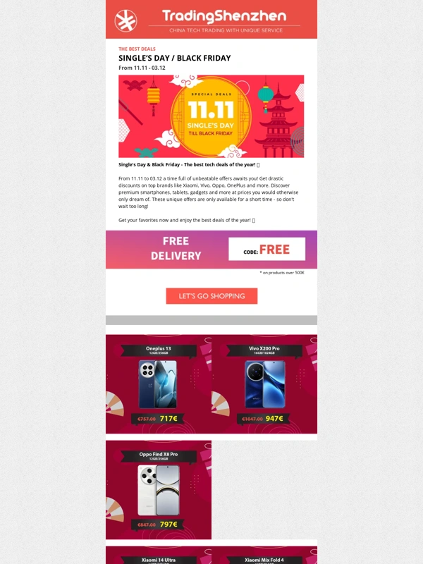 TradingShenzhen - 11.11 SINGLES DAY DEALS on Tradingshanzhen.com ?
