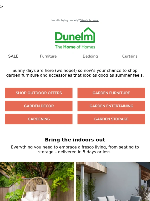 Dunelm - Garden furniture for every space