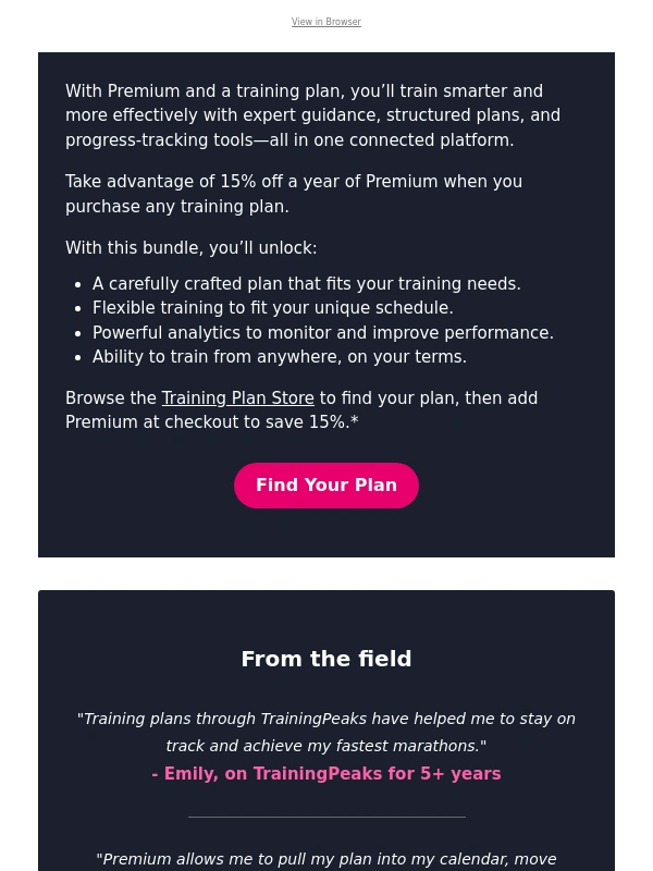 TrainingPeaks - Start 2025 Strong with a Plan + Premium