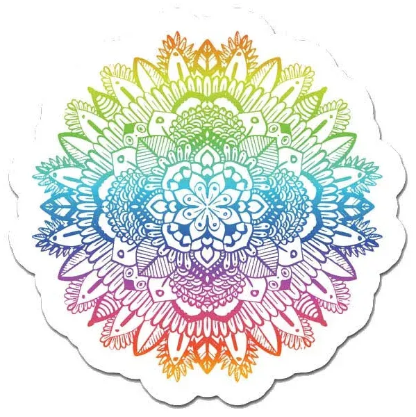 MightySkins Rainbow Mandala Laptop Sticker Decal