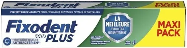 Fixodent Pro Plus Adhesive Cream for Total and Partial Dental Prostheses 57g