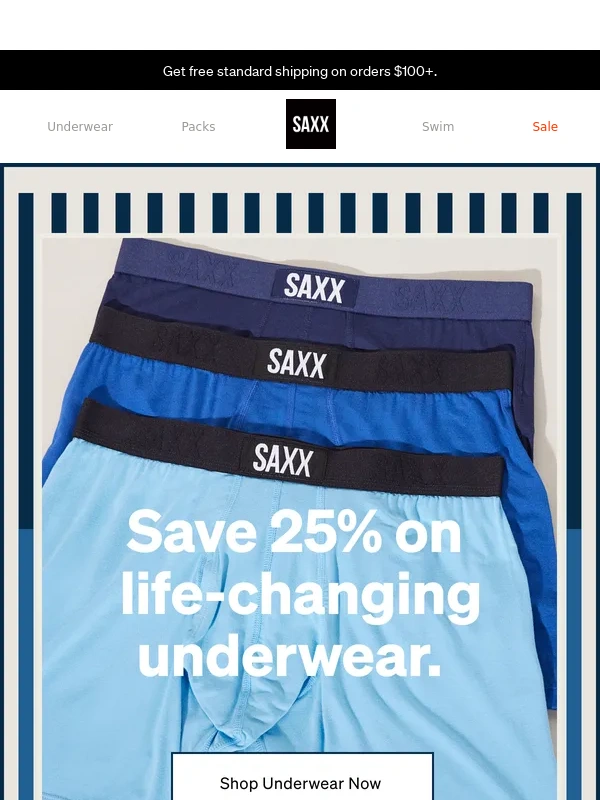 Saxx Underwear - Our 25% off all underwear event is still on