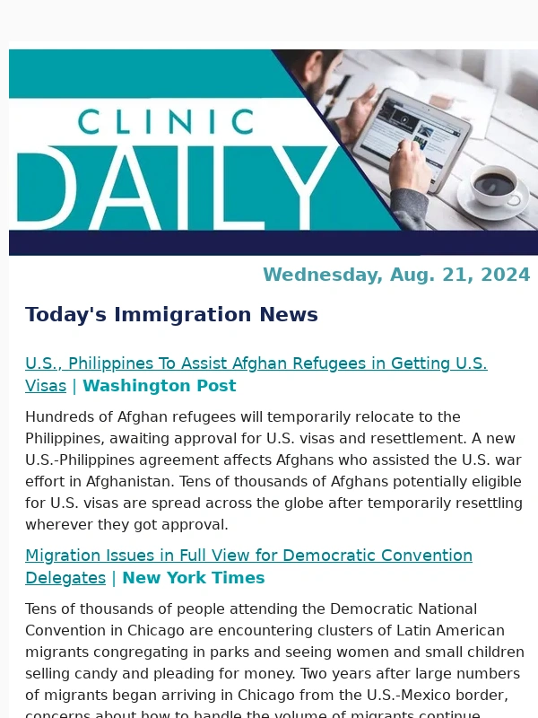 Washington Post - Immigration Watchdog Report Warns About Losing Track of Unaccompanied Migrant Minors #CLINICDaily