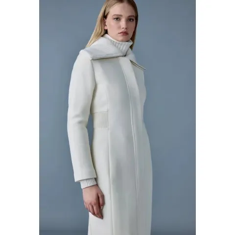 Mackage CLARICE Double-face wool coat with smocked detailing