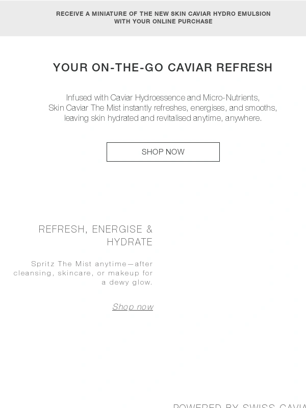 La Prairie - Refresh,Energise,and Smooth with Skin Caviar The Mist