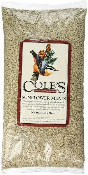 Cole's Sunflower Meats Wild Bird Seed 20lb