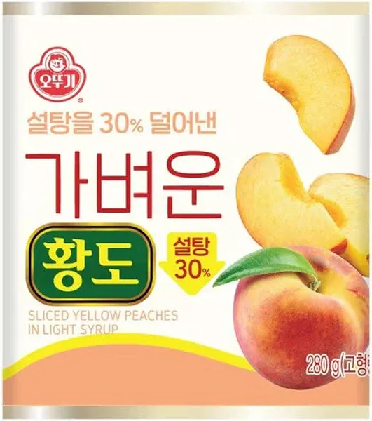 Ottogi Sliced Yellow Peaches In Light Syrup