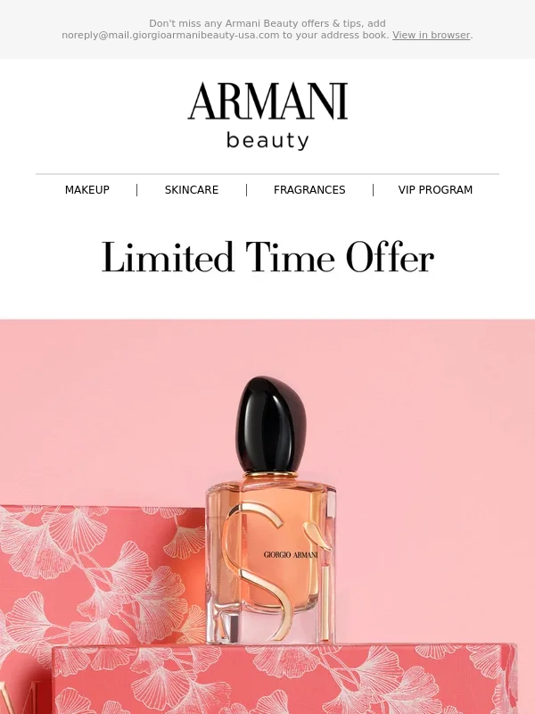 Giorgio Armani Beauty - Don't Miss Out: A Complimentary Fragrance With Your Purchase