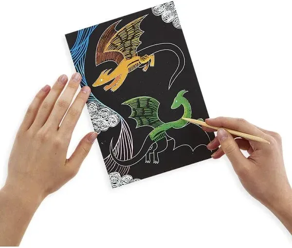 Ooly, LLC Fantastic Dragon Scratch and Scribble Art Kit
