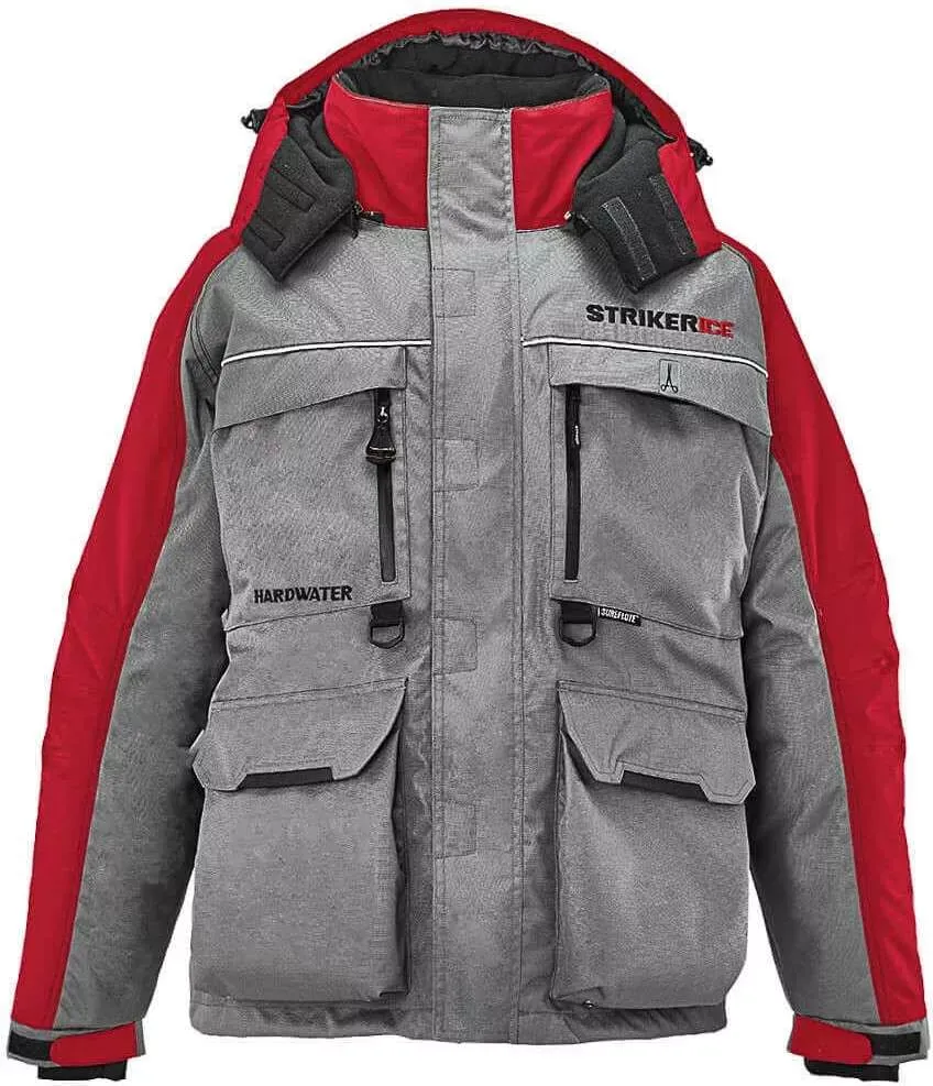 Striker ICE 2023 Hardwater Jacket - Gray/Red - Large