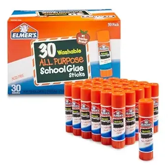 Elmer's All Purpose School Glue Sticks Washable 7 Grams 30 Count
