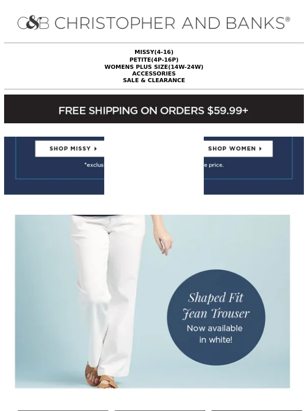 Christopher & Banks - Sun’s Out,Sale’s On: 40% Off All New Arrivals