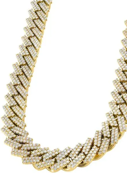 Iced Out Lab Grown VVS Diamond Prong Cuban Link
