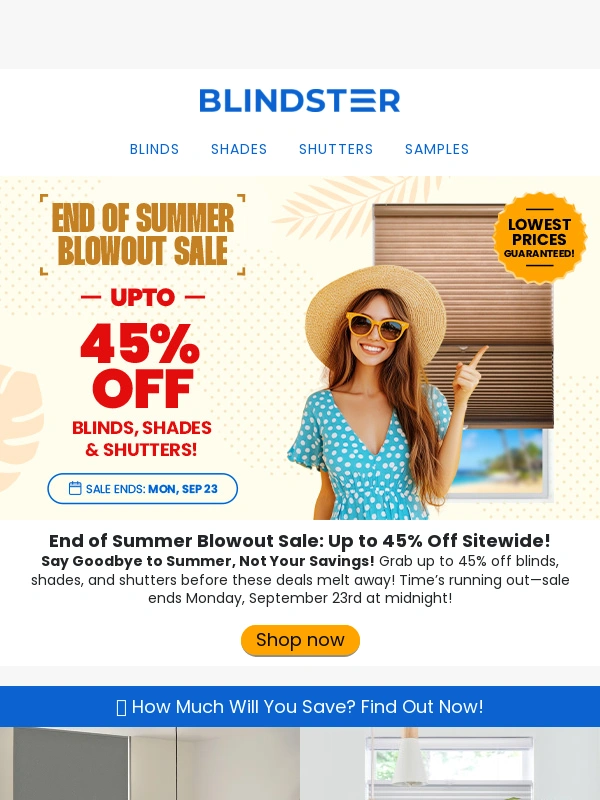 Blindster - ? Is 45% Off Cool Enough for You?