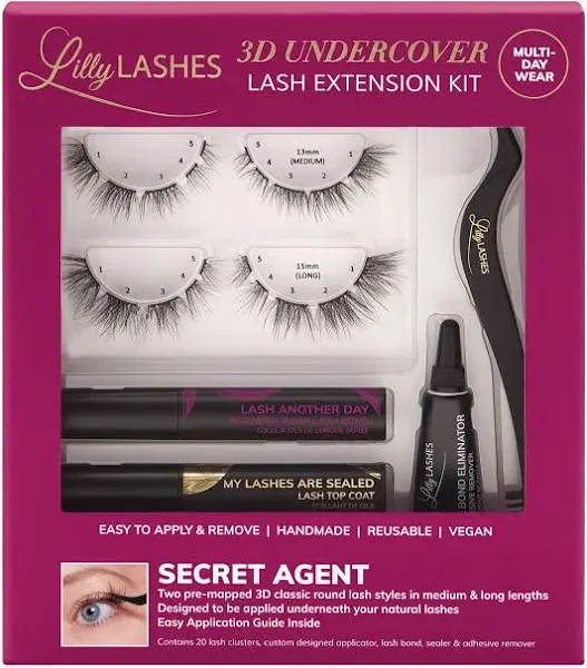 Lilly Lashes Secret Agent 3D Undercover Lash Extension Kit