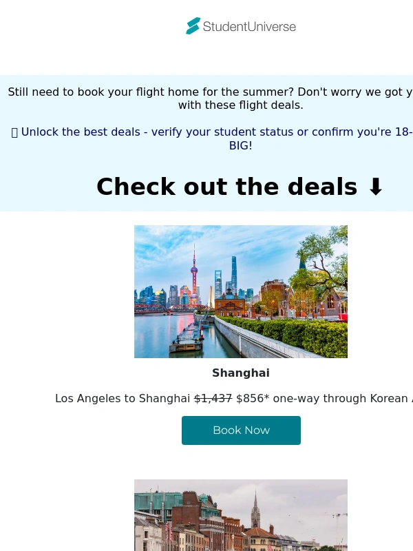 Student Universe - Save $580 on flights to Shanghai! ?