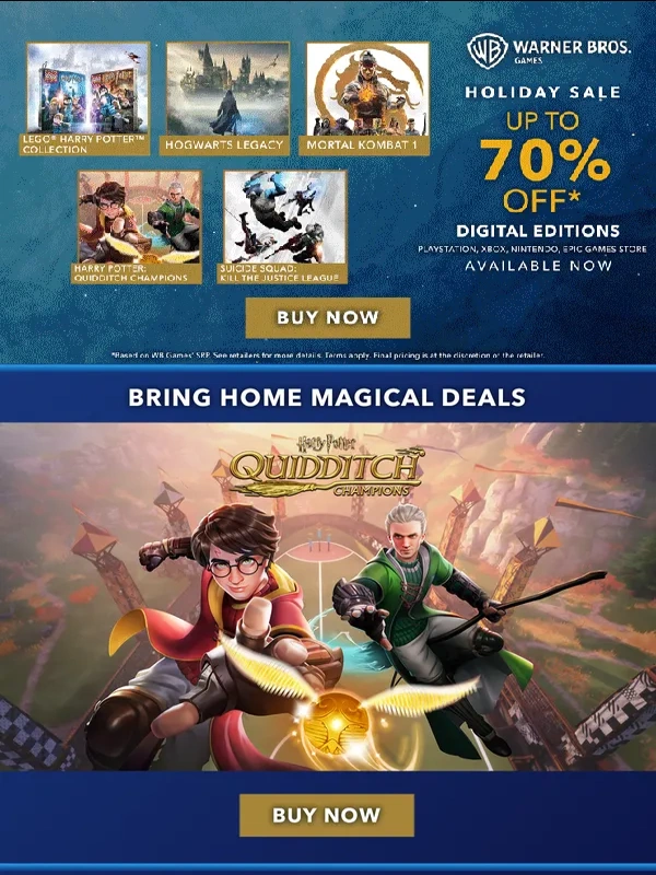 Hogwarts Legacy - ❄️ Up to 70% off on featured WB Games titles!