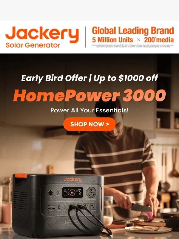 Jackery - ?Power All Your Essentials ｜The All-New HomePower 3000 is Here
