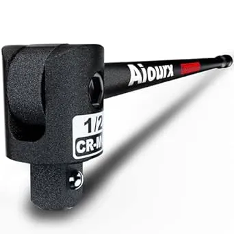 Breaker Bar - 1/2 Inch Drive, 24-In, 250 Degrees Heavy Duty Head, Black