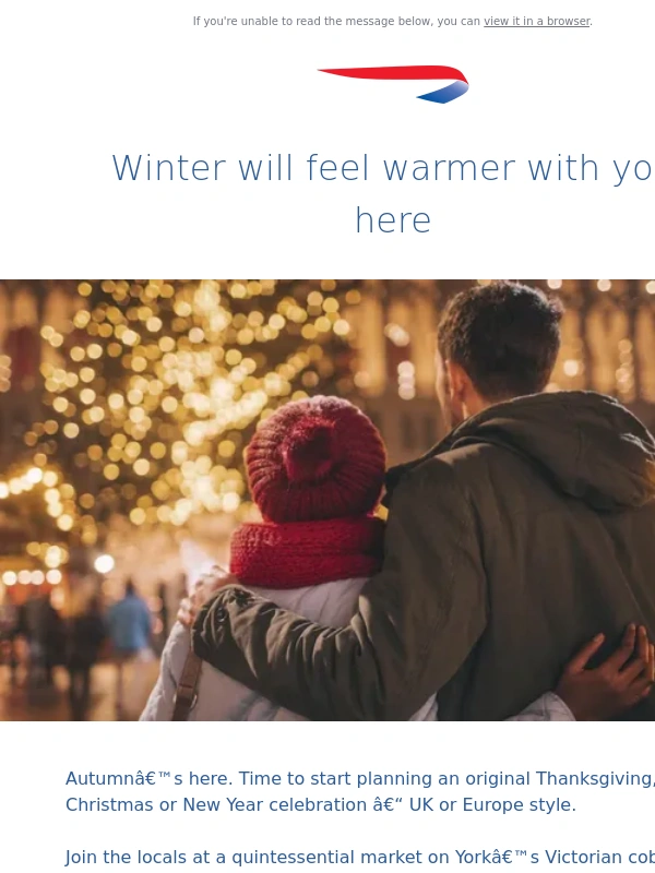 British Airways - Delight in the charm of a European winter
