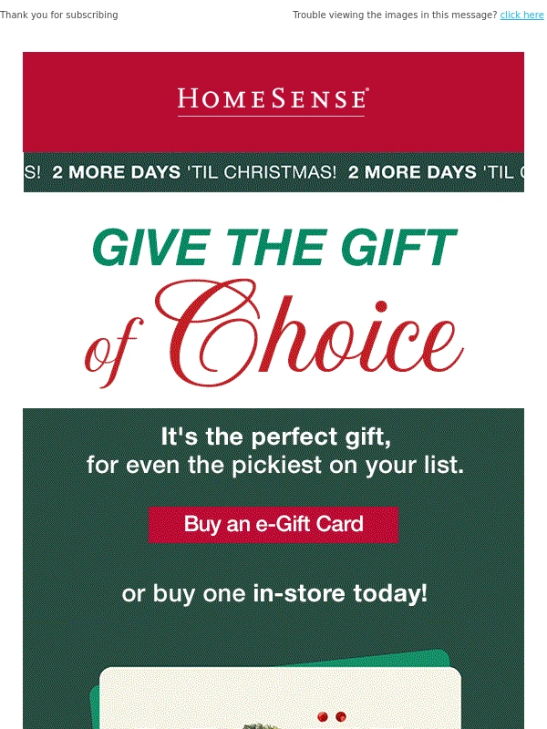 HomeSense - REMINDER: There's still time to shop! ⏰