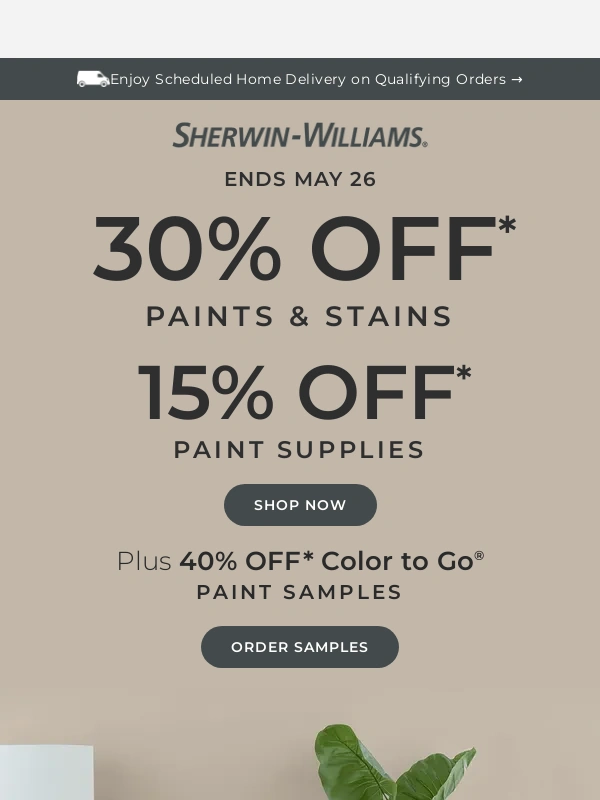 Sherwin-Williams - Take advantage of this offer while you still can | You deserve great quality