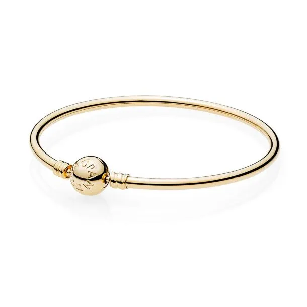 Pandora Women's 14K Gold Bangle Bracelet with Pandora Clasp