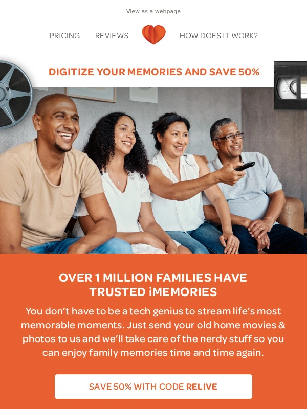 iMemories - Relive Family Memories. Save 50%. Enjoy