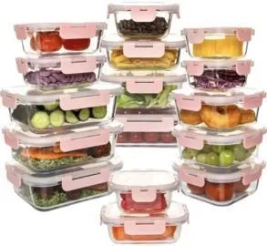 16-Piece Glass Food Storage Set