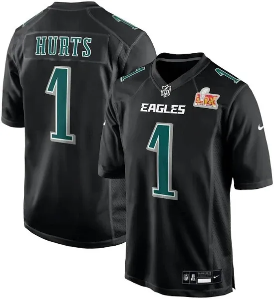 Men's Nike Carbon Philadelphia Eagles Super Bowl LIX Fashion Game Jersey