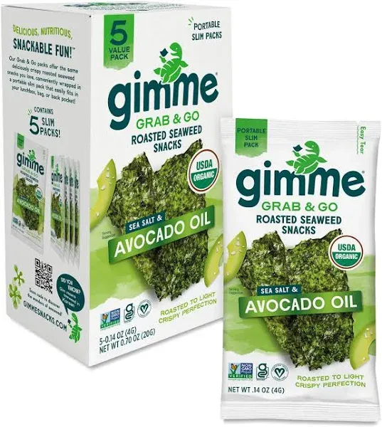Gimme Organic Roasted Sea Salt & Avocado Oil Seaweed Snacks