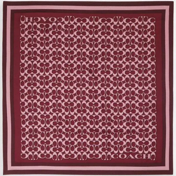 Coach Women's Signature Print Silk Square Scarf
