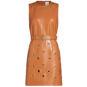 Cinq à Sept Harriet Faux Leather Minidress